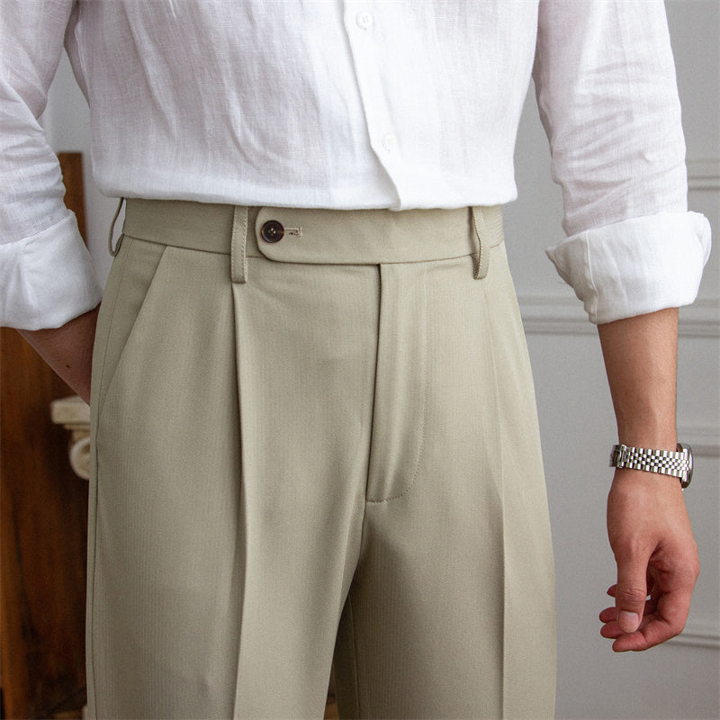 Stretch cotton single pleat pants - Tagliatore - Men | Luisaviaroma
